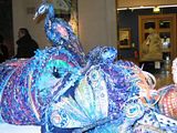 peacock in fabric and sequins,Ferens Gallery Hull