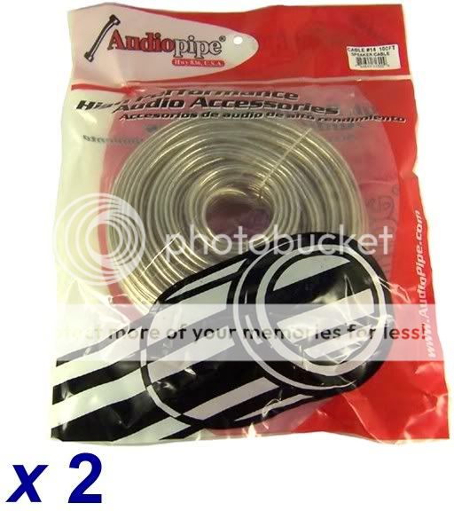 AUDIOPIPE TWO 100 ROLLS 14 ga GAUGE CAR/HOME AUDIO SPEAKER WIRE 